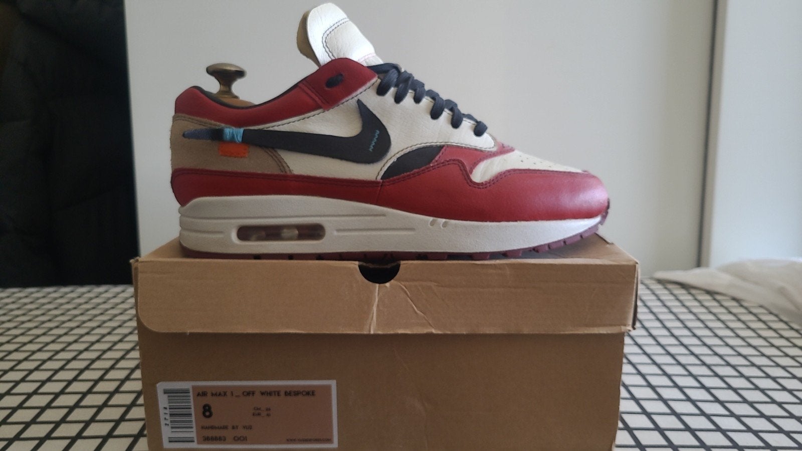 Air max1  Chigago Offwhite  Vijz Bespoke, Wit, Ophalen of Verzenden, Sneakers of Gympen, Zo goed als nieuw
