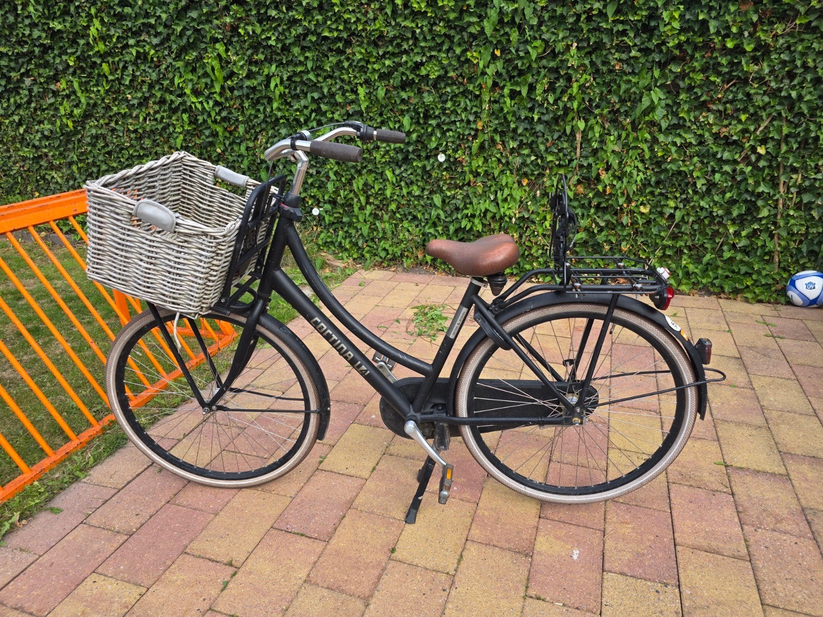 Cortina U4 Transportfiets Matzwart-Maat 50, 3 Versnellingen, Terugtraprem, Gebruikt, Versnellingen, 50 tot 53 cm