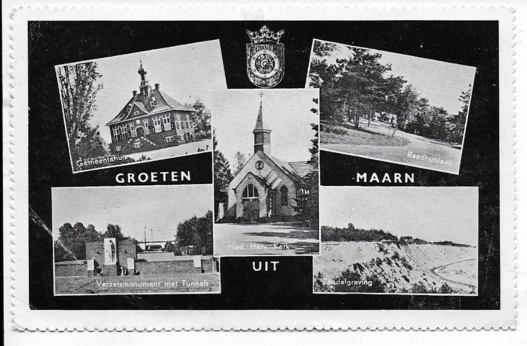 Maarn oude gelopen ansichtkaart ( 6764), Verzamelen, Ophalen of Verzenden, 1980 tot heden, Gelopen, Noord-Brabant