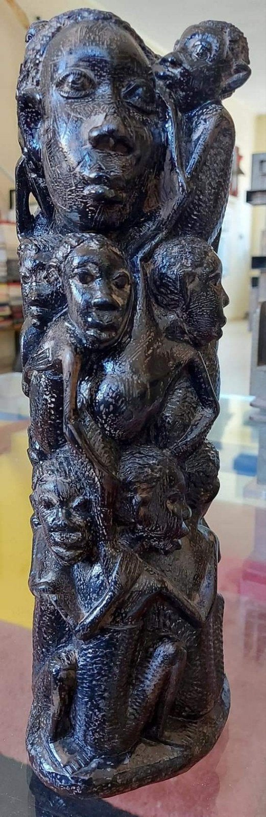 afrikaans midcentury ebbenhouten voorouders beeld, Antiek en Kunst, Verzenden