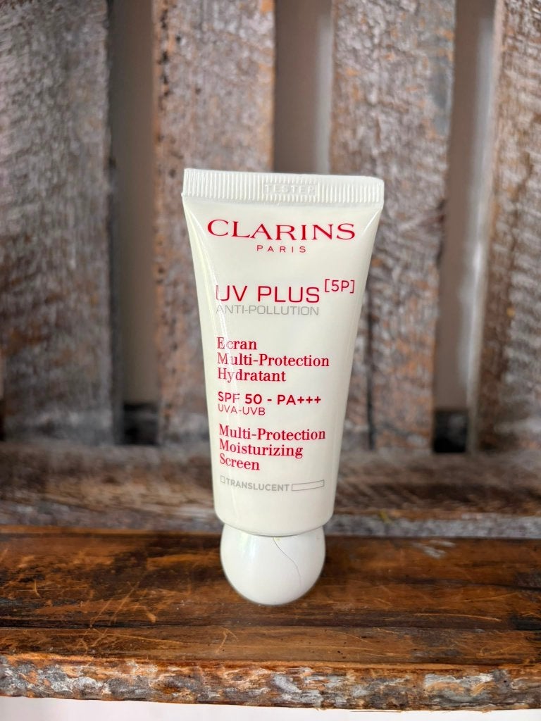 Clarins UV Plus Multi-Protection Moisturizing Screen SPF 50, Ophalen of Verzenden, Gebruikt, Gehele gezicht, Verzorging