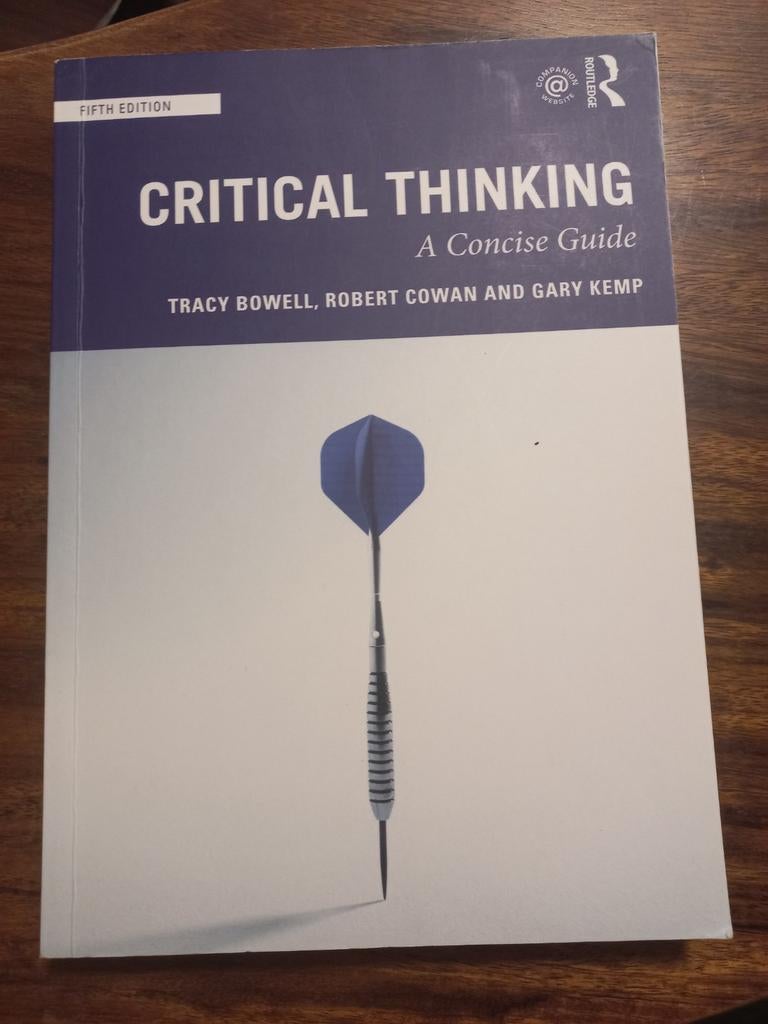 Critical Thinking: A Concise Guide - Studieboek (5e editie), Boeken, Tracy Bowell, Robert Cowan, Gary Kemp, HBO, Gamma, Ophalen