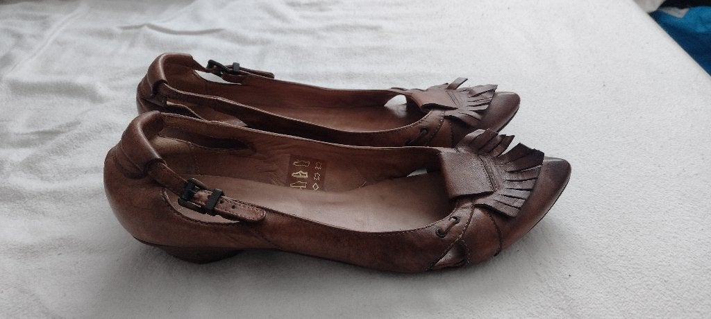 YKX &Co maat 41, als nieuw, Schoenen met lage hakken, Bruin, YKX en Co, Nieuw