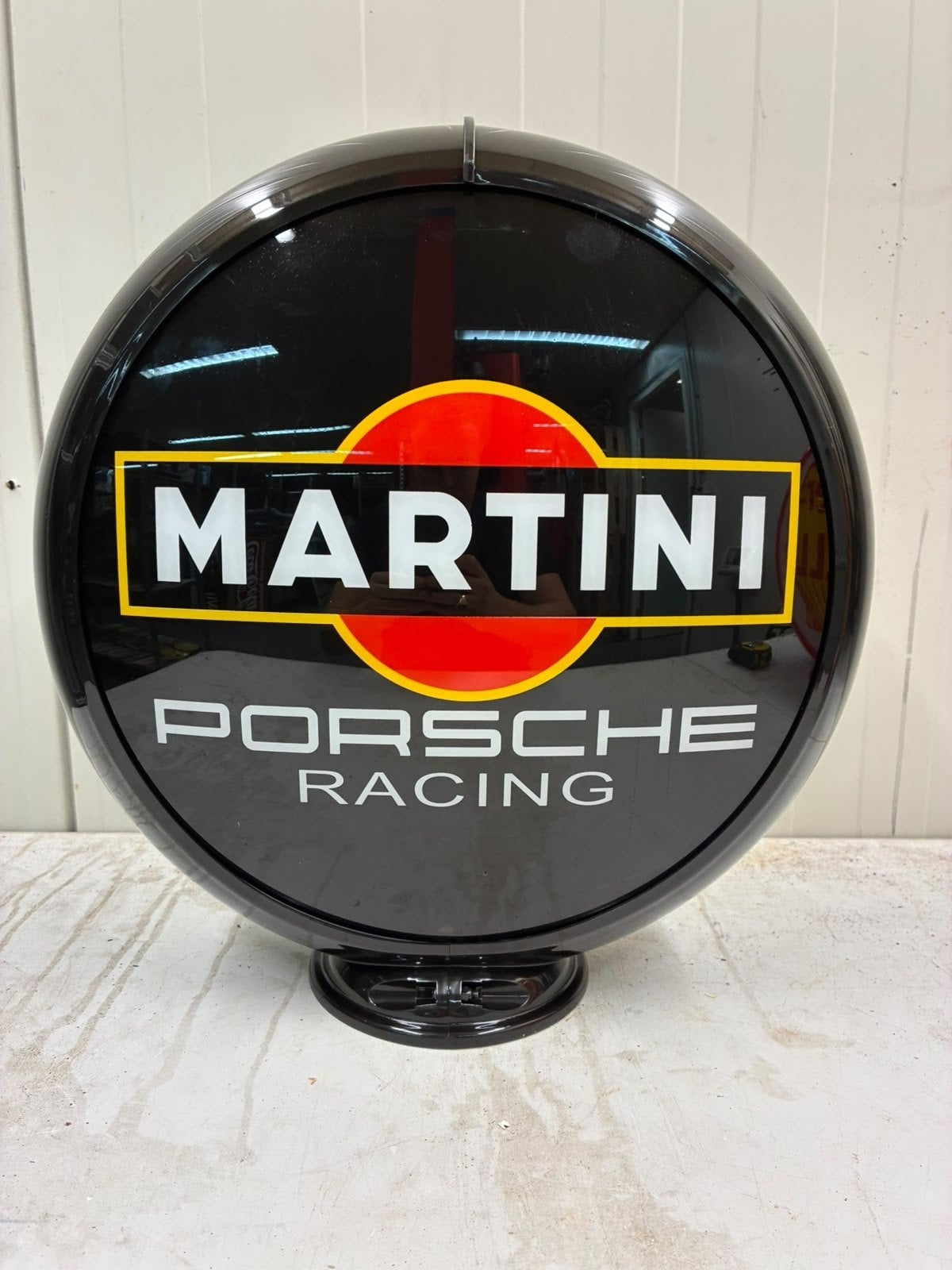 Martini Porsche Racing Benzinepomp Globe - Uniek Decorstuk, Ophalen of Verzenden