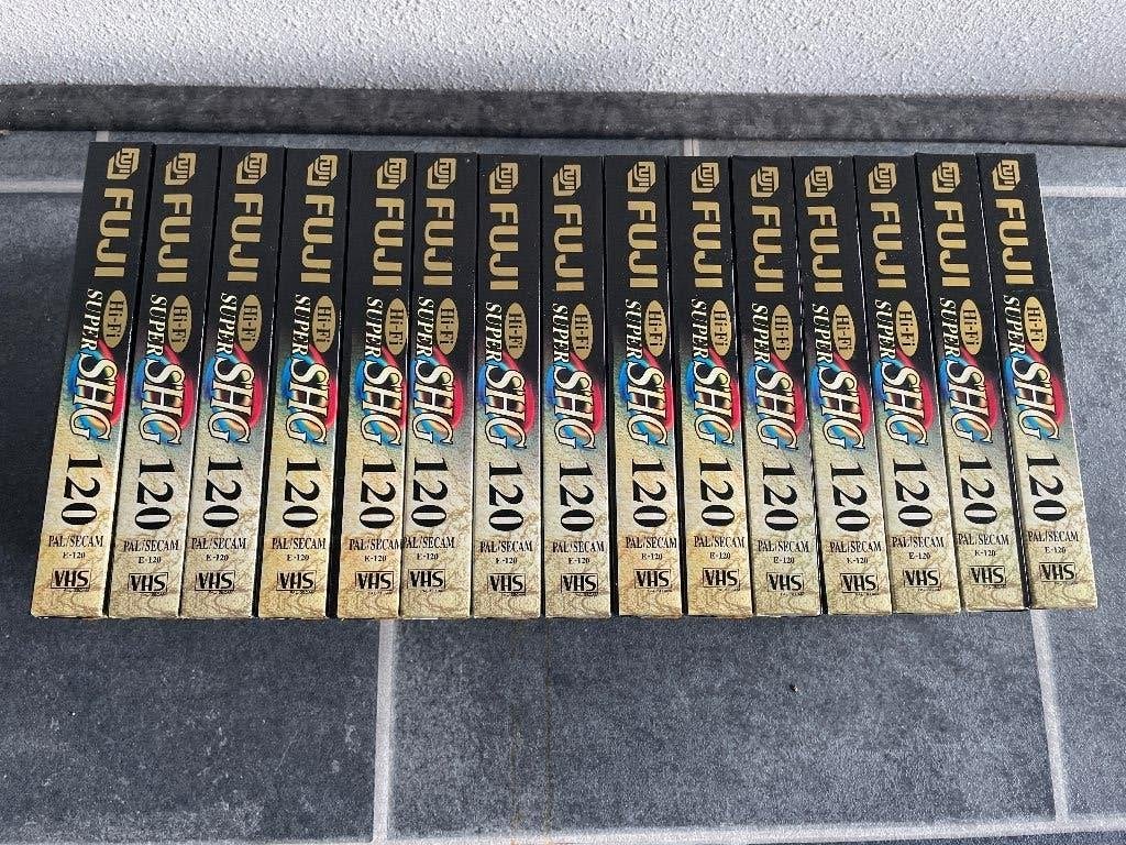 Videobanden VHS, Fuji Super SHG, 120 min. set van 15,, Alle leeftijden, Ophalen of Verzenden, Nieuw in verpakking, Overige genres