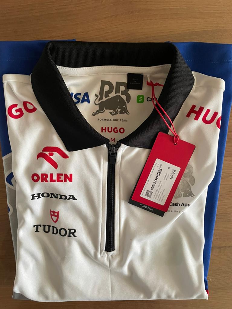 Hugo Boss Red Bull F1 Polo Alpha Tauri Visa Cash App Maat M, Ophalen of Verzenden, Nieuw, Maat 48/50 (M), Wit