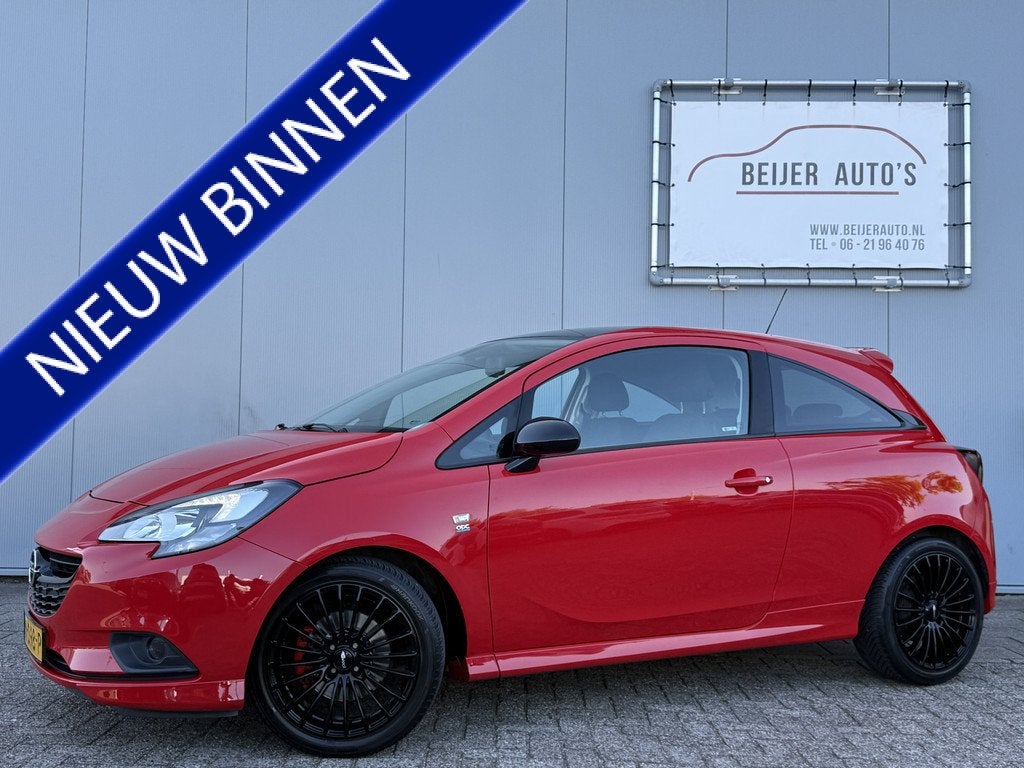 Opel Corsa 1.0 Turbo Black Roof Edition OPC-Line/Carplay., Voorwielaandrijving, Gebruikt, Euro 6, Origineel Nederlands