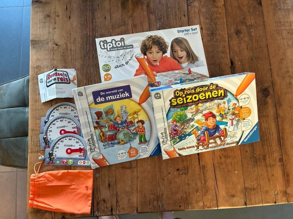 Tiptoi stift plus 4 spellen, Ophalen, Zo goed als nieuw, Taal en Lezen, Met geluid