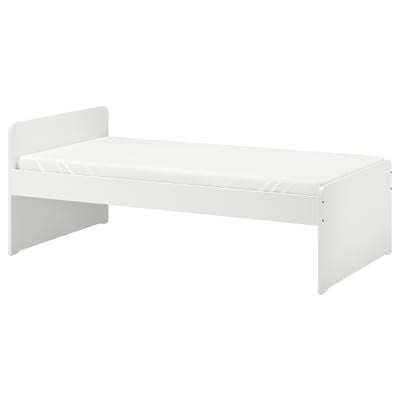 simpel eenpersoonsbed ikea 90*200 (zonder matras), Huis en Inrichting, Slaapkamer | Bedden, Ophalen, Gebruikt, 90 cm, Eenpersoons