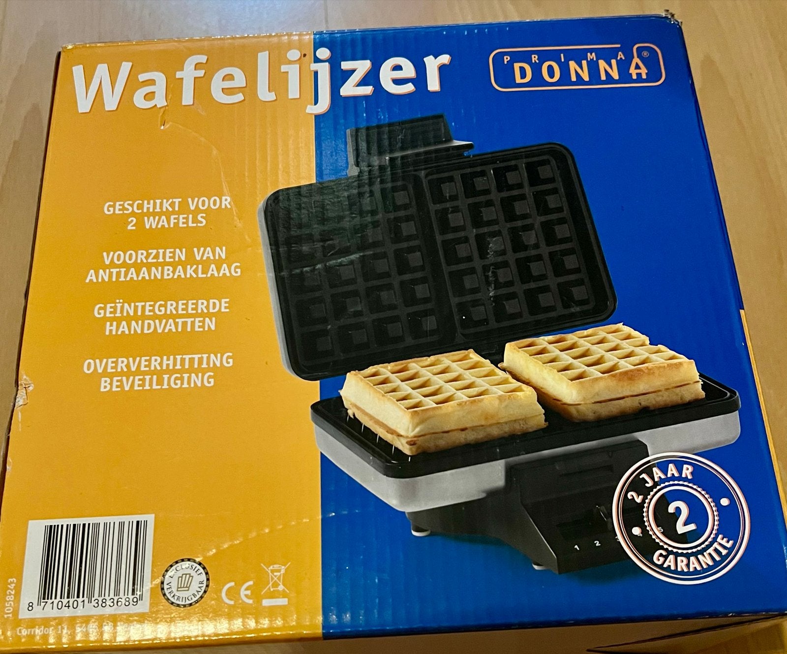 Wafelijzer D'ONNA - Geschikt voor 2 wafels, Ophalen of Verzenden, Nieuw