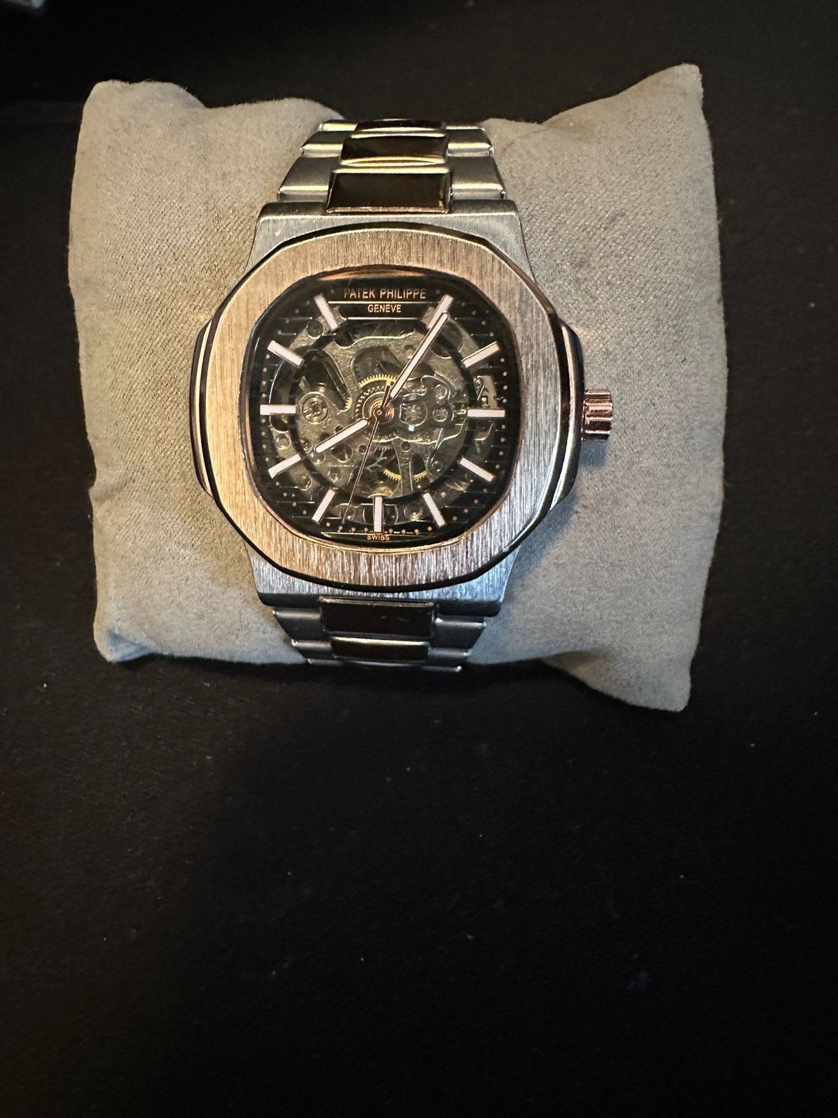 Heren Patek Philippe stijl horloge - Automatisch uurwerk, Overige merken, Gebruikt, Staal, Polshorloge