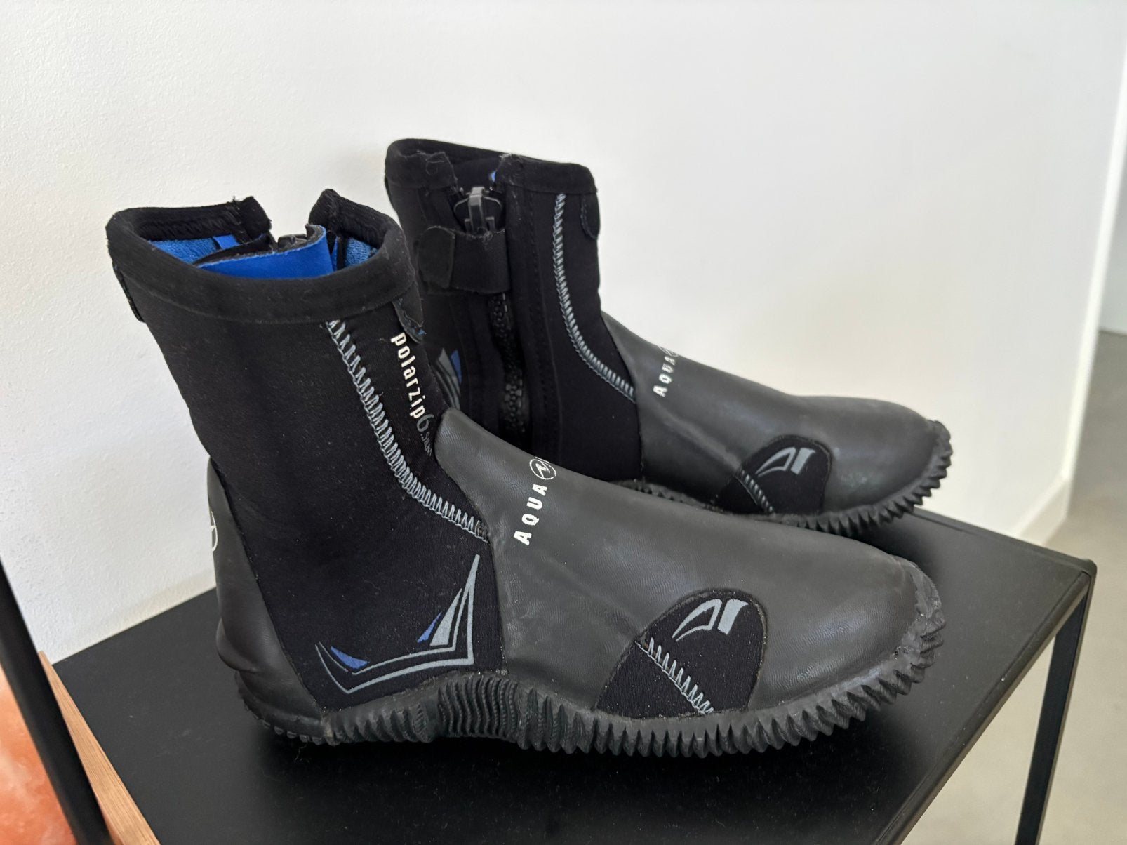 Aqualung booties duiklaarsjes mt 39, rits, 6,5 mm, Ophalen of Verzenden, Zo goed als nieuw, Zwem- of Duikvliezen
