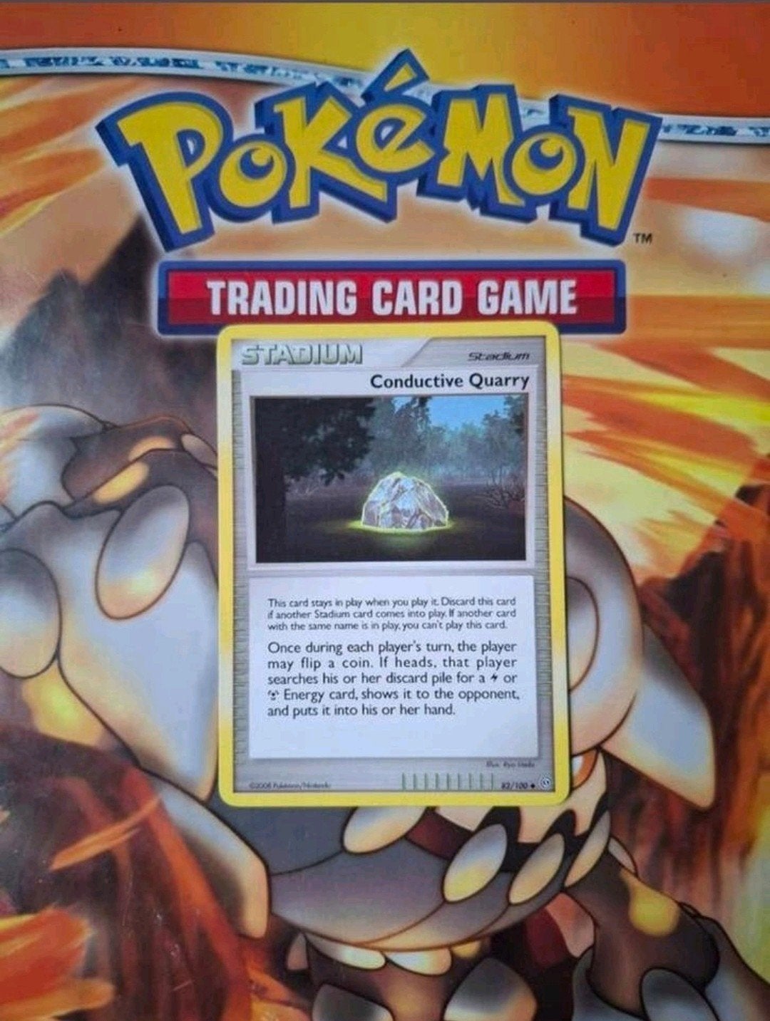 Conductive Quarry 82/100 Diamond&Pearl Stormfront pokemon, Ophalen of Verzenden, Gebruikt, Losse kaart