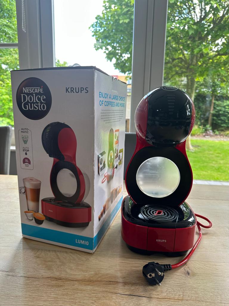 Krups KP1305 Nescafé Dolce Gusto Lumio Koffiemachine Rood, Koffiemachine, Ophalen of Verzenden, Zo goed als nieuw, 2 tot 4 kopjes