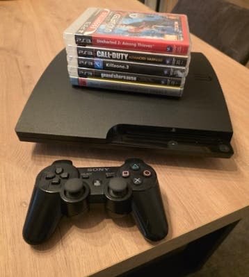 PS3 Slim Console met Spellen en Controller, Avontuur en Actie, Gebruikt, 1 speler, Ophalen of Verzenden