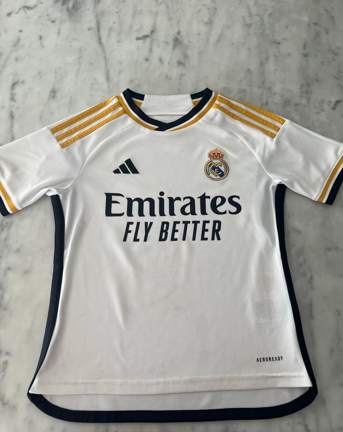 Real Madrid Thuisshirt 2022/2023 - Maat 140 (9-10 jaar), Wit, Overige typen, Nieuw, Ophalen of Verzenden