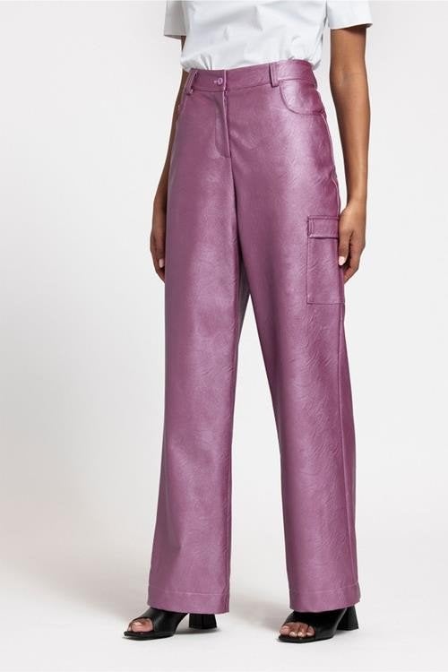 Studio anneloes metallic leather pants nieuw, Studio Anneloes, Verzenden, Paars, Maat 42/44 (L)