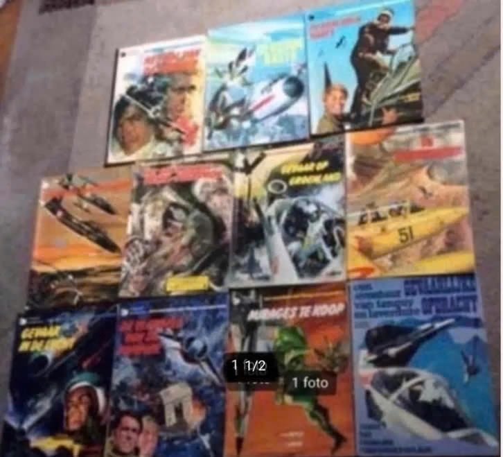 10 delen Tangy en Laverdure door J.M.Charlier, A.Uderzo,Jijé, Meerdere stripboeken, Ophalen of Verzenden, Gelezen