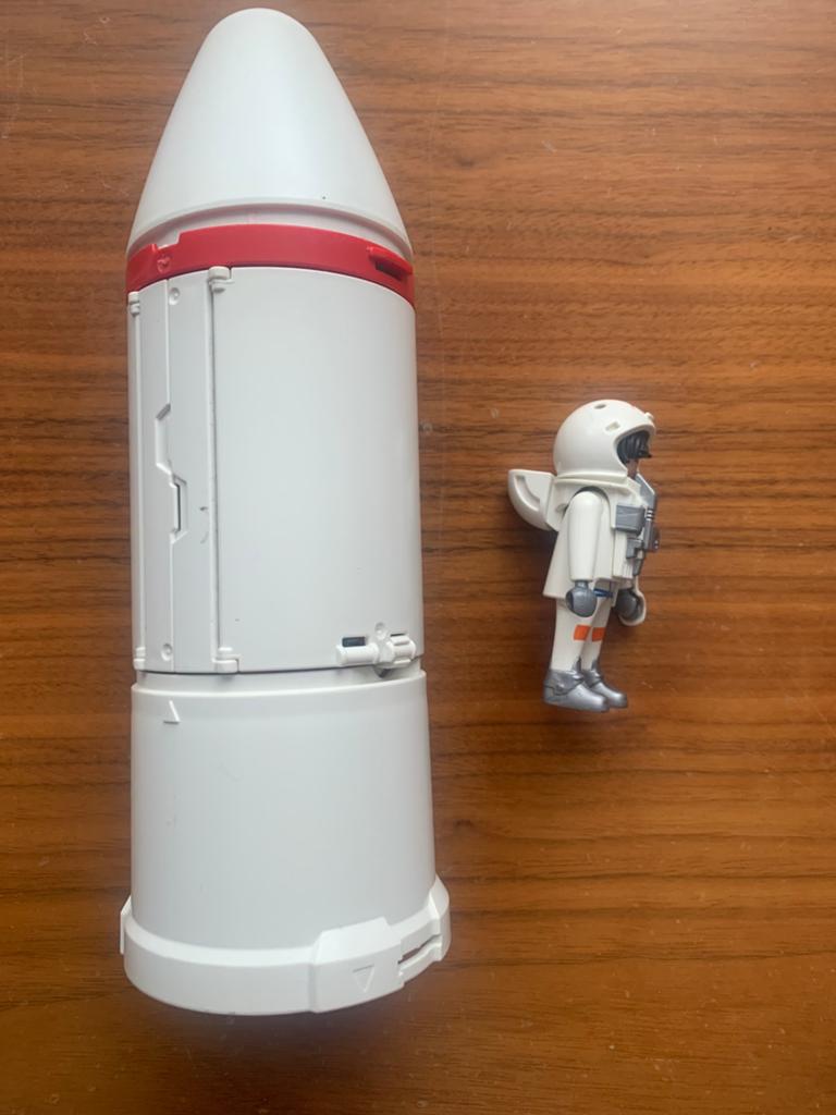 Playmobil - raket met astronaut, Ophalen of Verzenden, Zo goed als nieuw