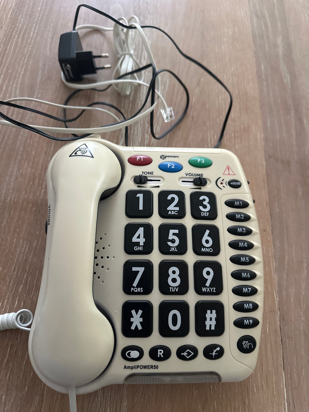 Tiptel AmpliPOWER50 seniorentelefoon met grote toetsen, Ophalen of Verzenden, Gebruikt, 1 handset