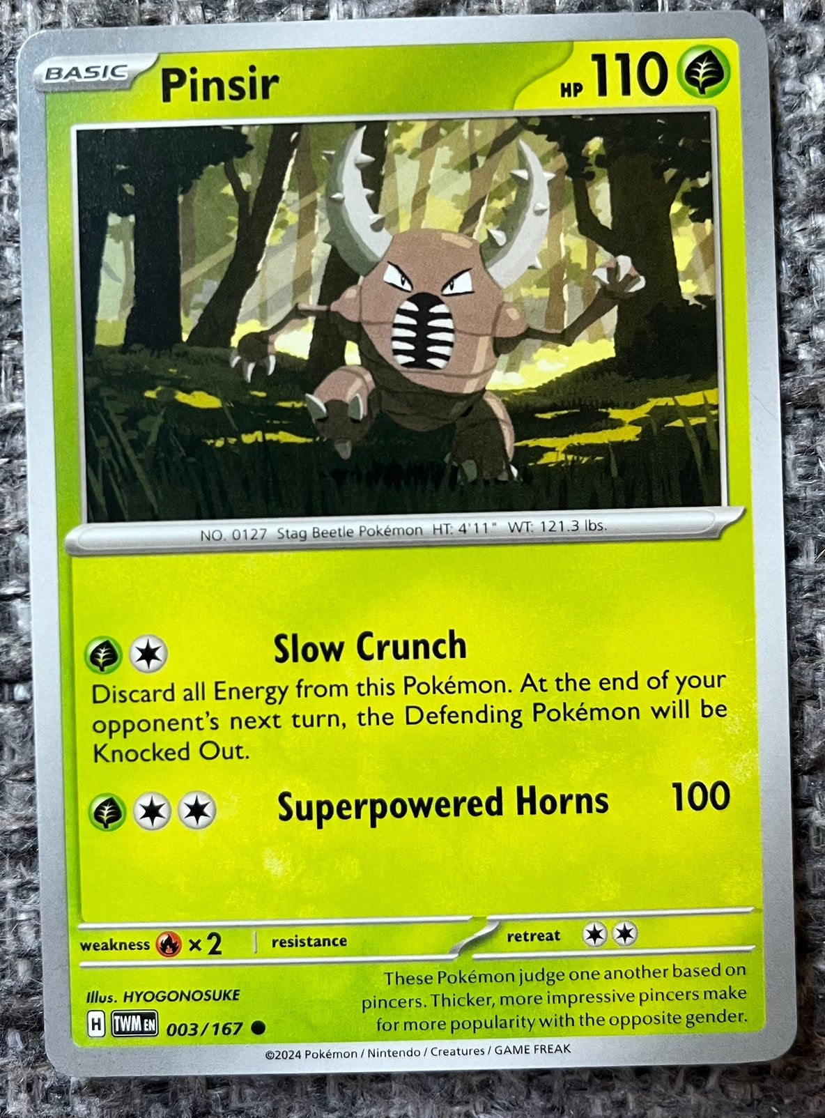 Pokémonkaart van Pinsir (127) • Twilight Masquerade, Verzenden, Nieuw, Losse kaart