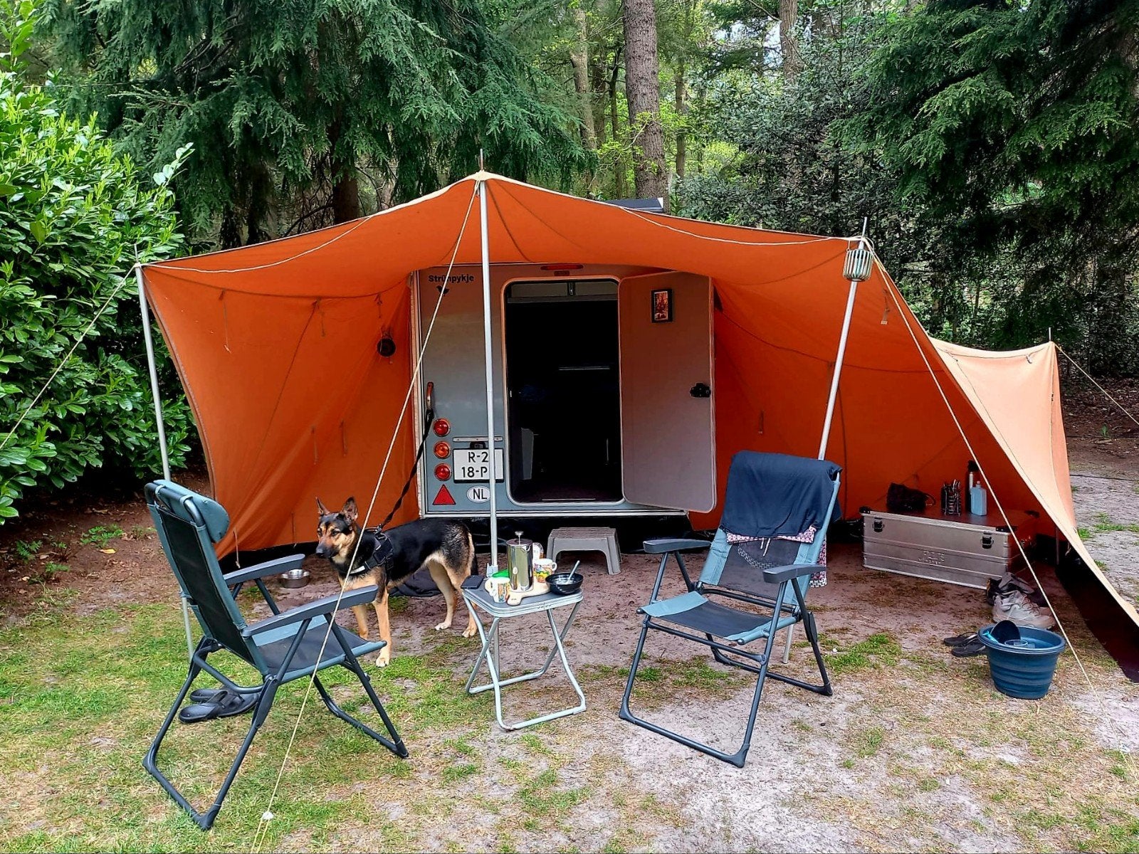 Aart Kok / De Waard tent luifel voor Kip Shelter, Rondzit, Kip, Tot en met 2, Particulier