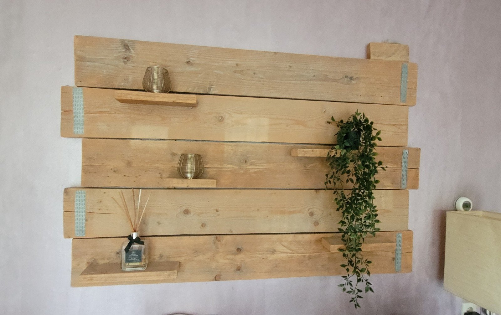 Wandplank van steigerhout - 150x100 cm, Ophalen, Zo goed als nieuw