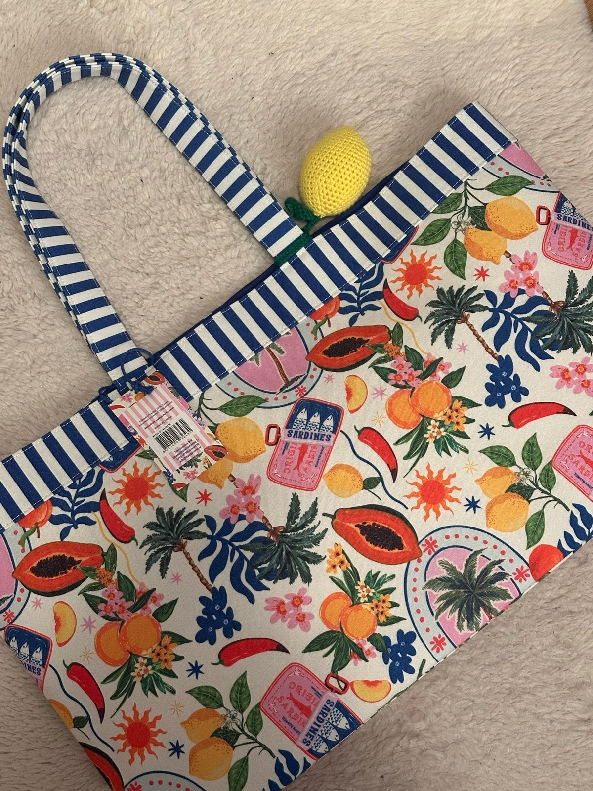 Pauline Wingelaar Strandtas Tropisch Fruit, Sieraden, Tassen en Uiterlijk, Tassen | Damestassen, Ophalen of Verzenden, Nieuw, Overige kleuren