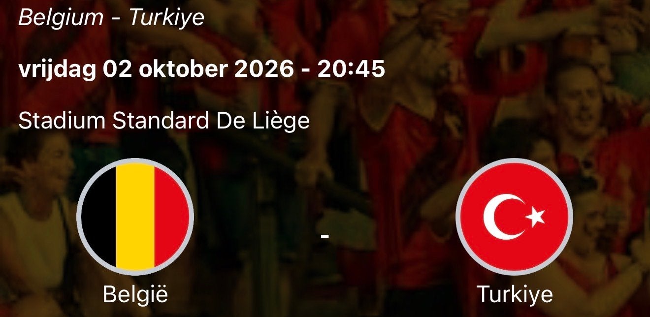 Belgie-Turkije tickets beschikbaar, Nationsleaugue