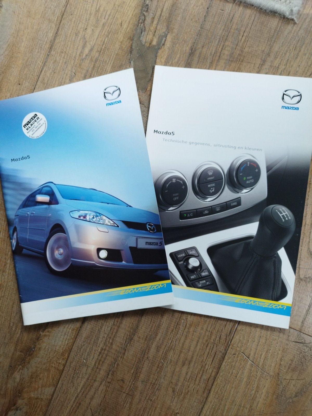 Mazda 5 Brochure 2005 + Technische Gegevens Bijlage, Mazda, Ophalen of Verzenden, Zo goed als nieuw, Mazda