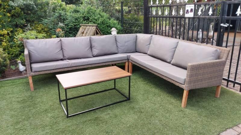 Prachtig luxe wicker loungeset Buitenhof, Ophalen, Gebruikt, Wicker