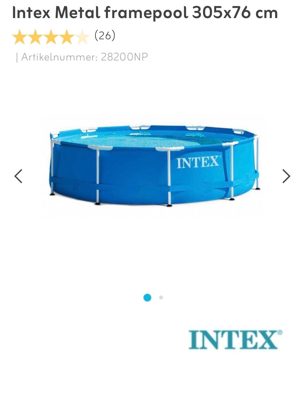 Gratis Intex Zwembad 305x76 cm met Pomp en Filters, Tuin en Terras, Ophalen, Rond, Nieuw, Opzetzwembad