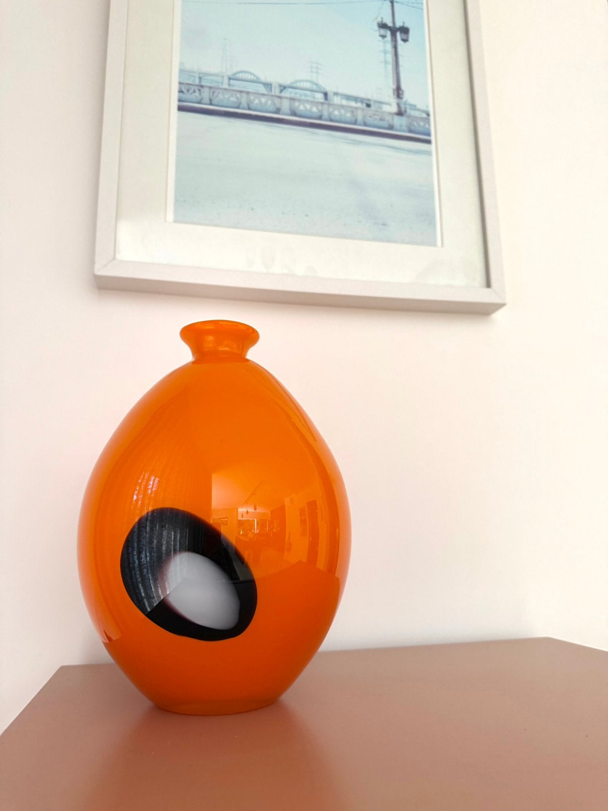 Vintage vaas midcentury modern murano glas italie 70s, Ophalen of Verzenden