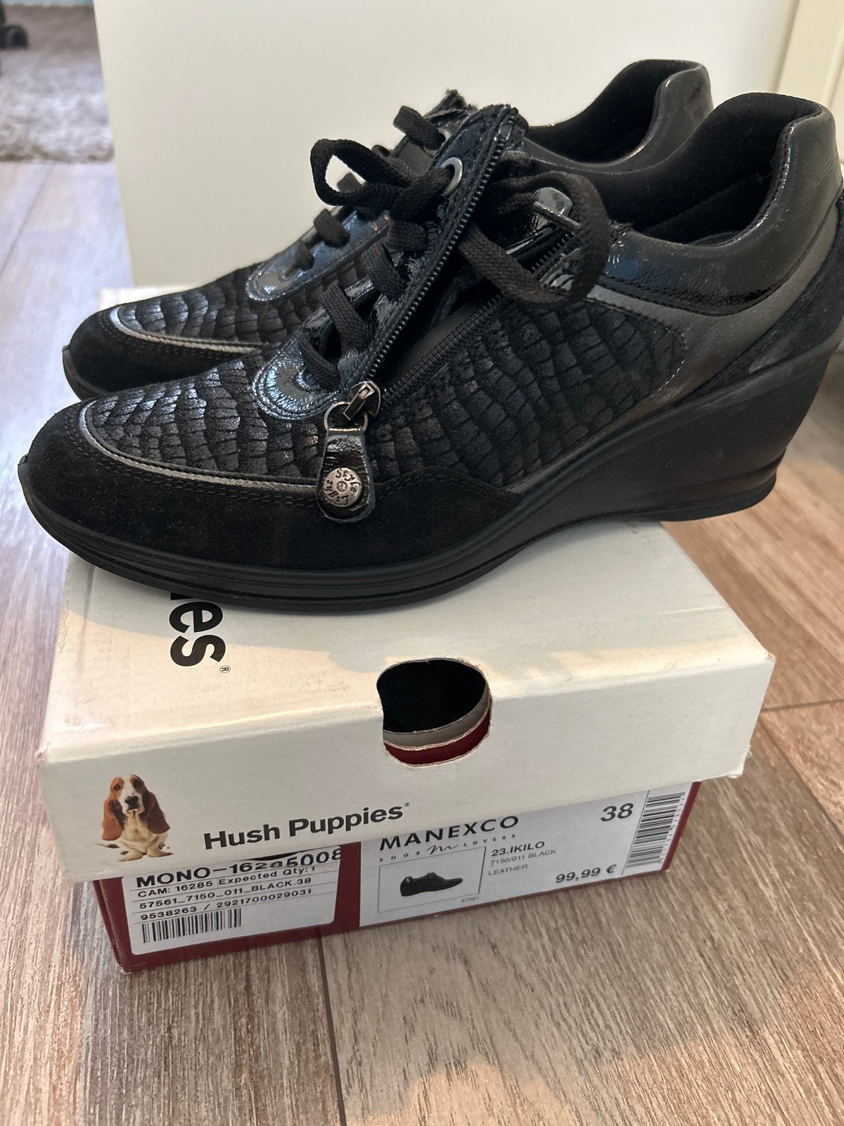 Hush Puppies schoenen Maat 38 nieuw, Ophalen, Nieuw, Zwart, Sneakers of Gympen