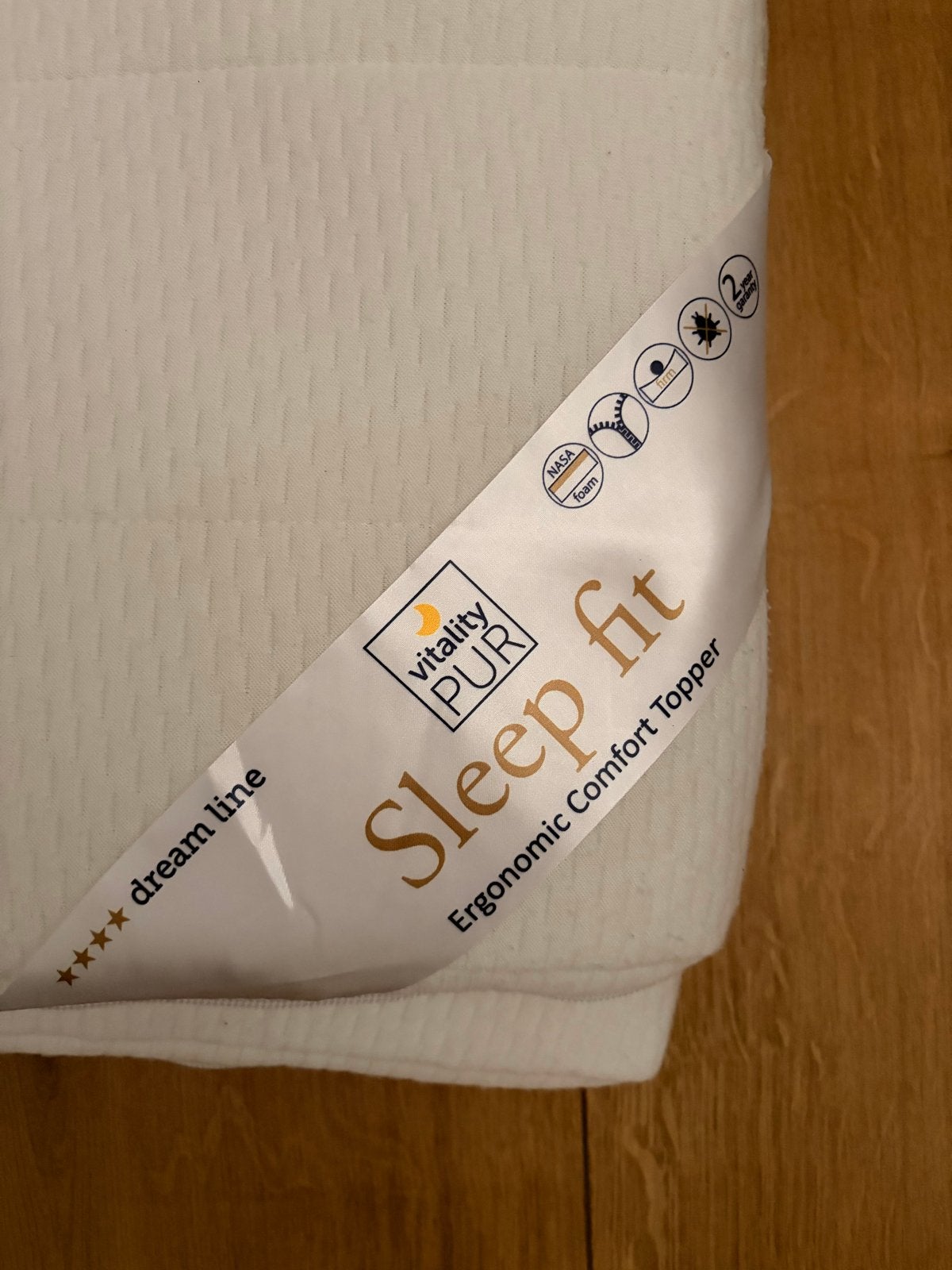 Vitality Pur Sleep fit matras topper 160x200, Huis en Inrichting, Slaapkamer | Matrassen en Bedbodems, Ophalen, Tweepersoons, Zo goed als nieuw