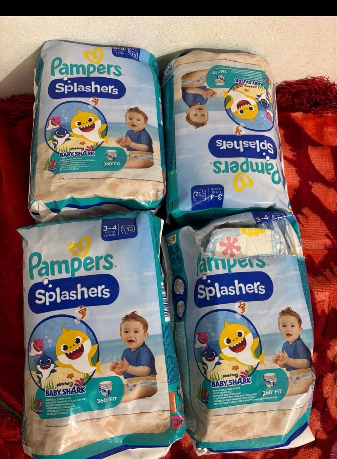 Pampers Splashers zwemluiers maat 3-4 (4x12 stuks), Ophalen, Nieuw