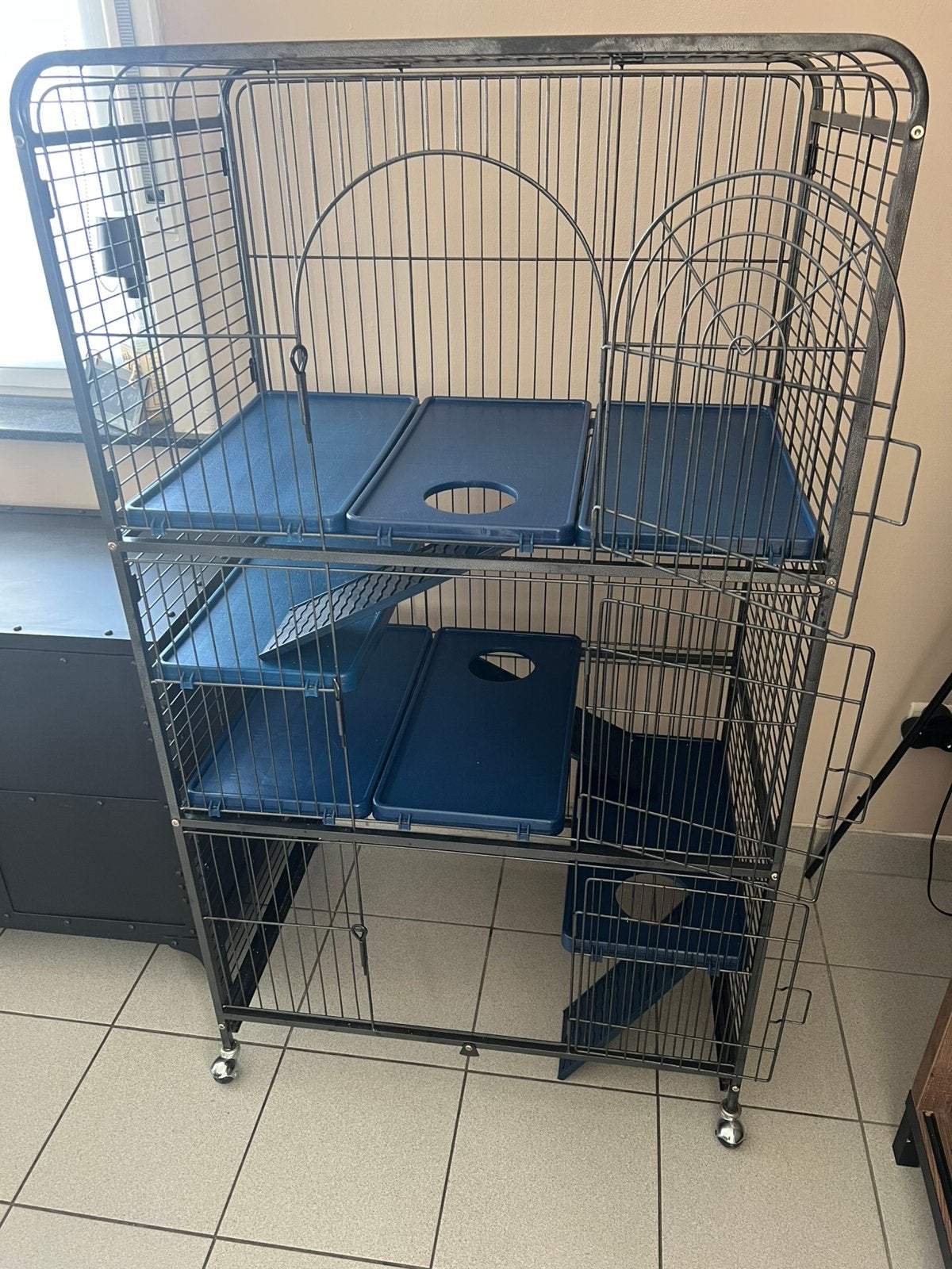 Kooi voor fret, Dieren en Toebehoren, Knaagdieren en Konijnen | Hokken en Kooien, Ophalen, Kooi, Zo goed als nieuw, 90 cm of meer