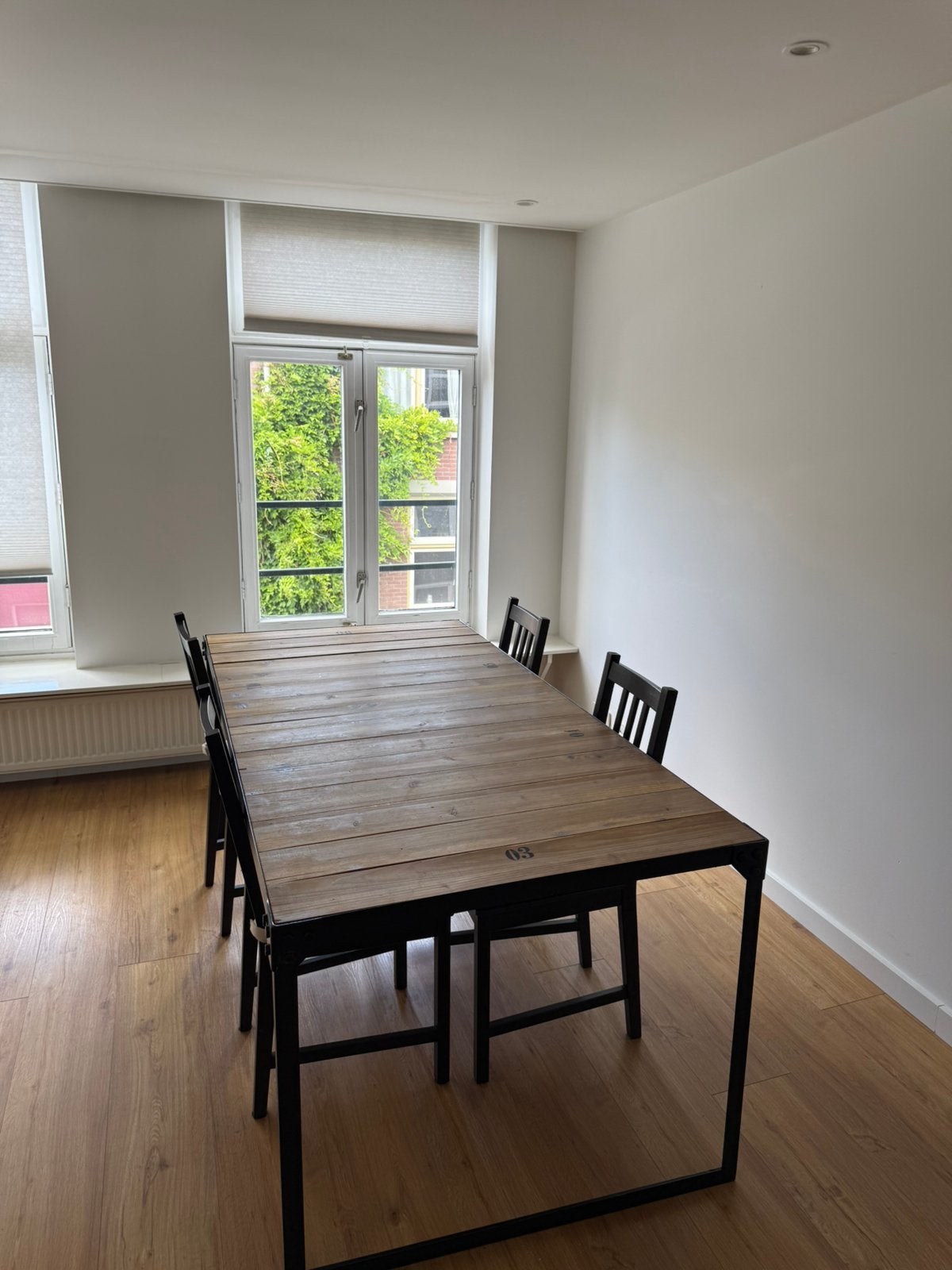 Wooden Dining Set, Huis en Inrichting, Tafels | Eettafels, Ophalen, Zo goed als nieuw, Rechthoekig, 50 tot 100 cm