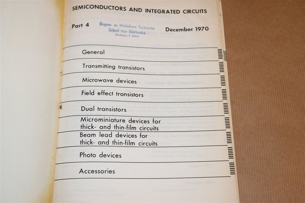 Philips Miniwatt Data Handboek [1970] — Halfgeleiders Deel 4, Boeken, Ophalen of Verzenden, Gelezen