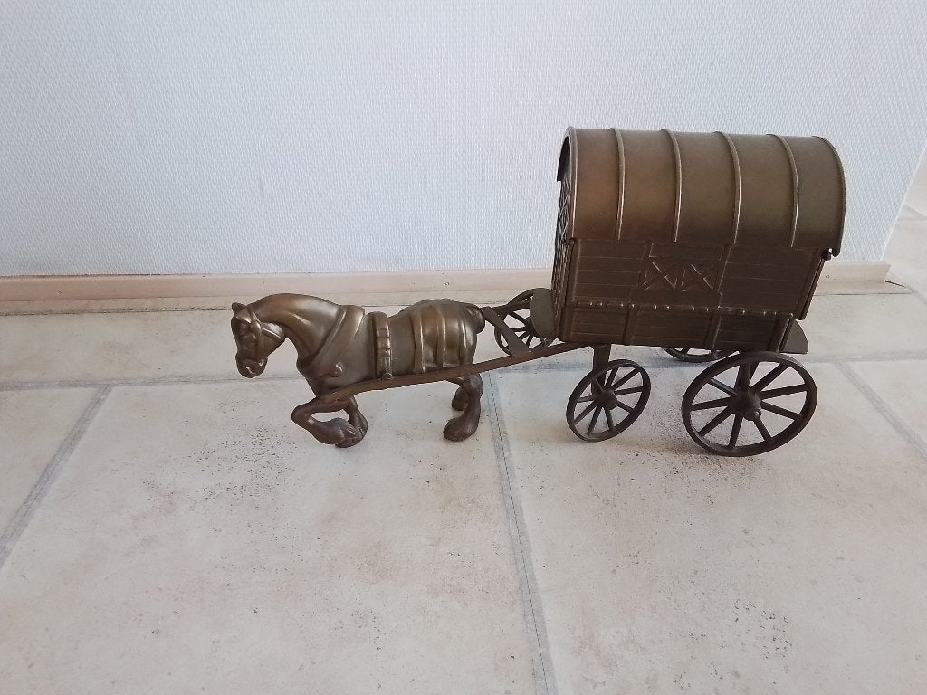 Koperen paard en wagen, Ophalen of Verzenden, Koper