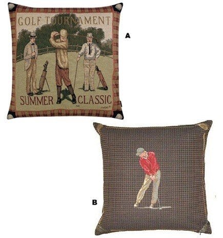 Kussen Golf sport gobelin; 2 soorten, Huis en Inrichting, Verzenden, Nieuw, Vierkant