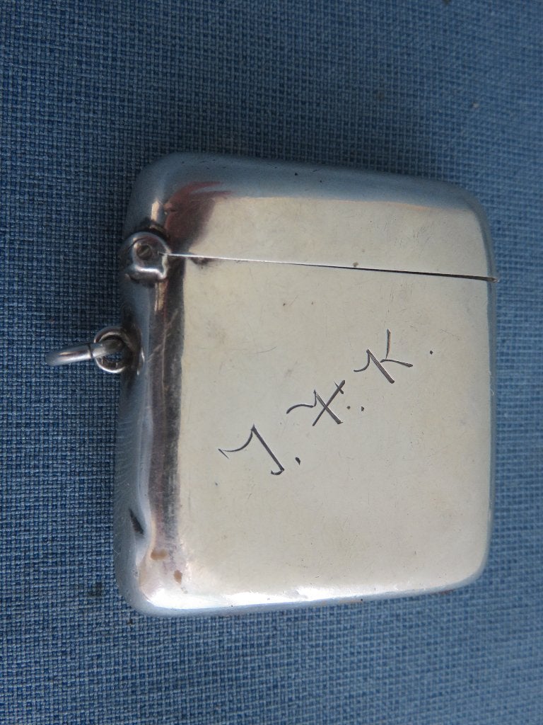 Lucifer doosje in zilver , Engeland - 1e kwart 20e eeuw, Antiek en Kunst, Ophalen of Verzenden, Zilver