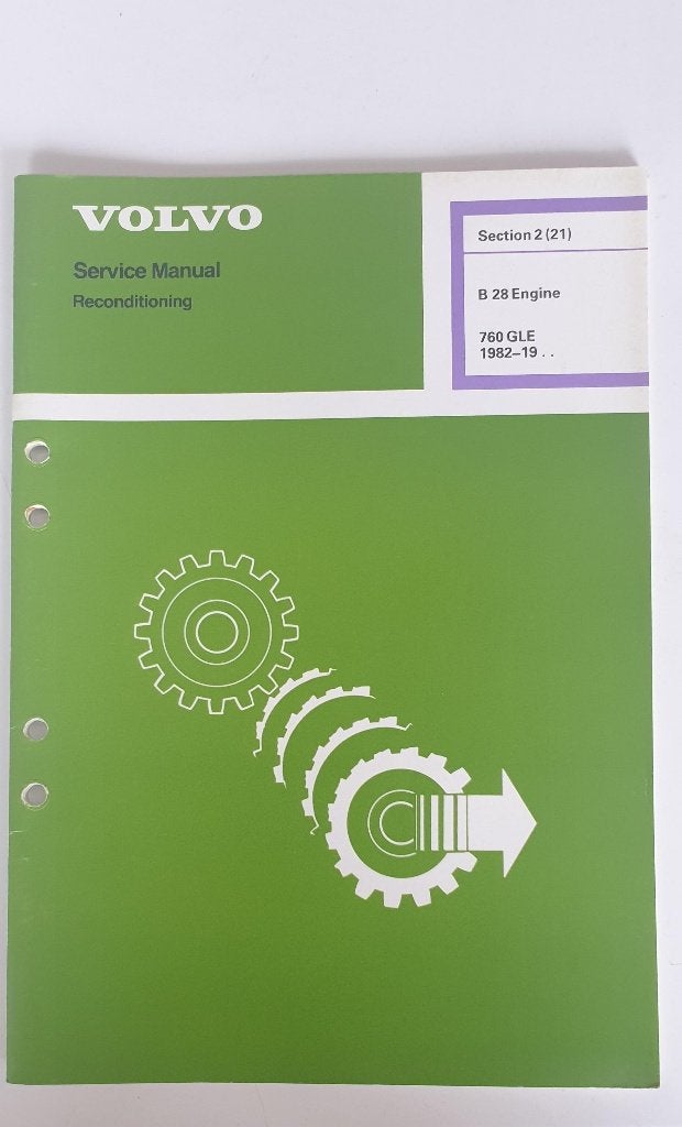 Volvo Servicemanual Reconditioning B28 Engine 760GLE, Ophalen of Verzenden