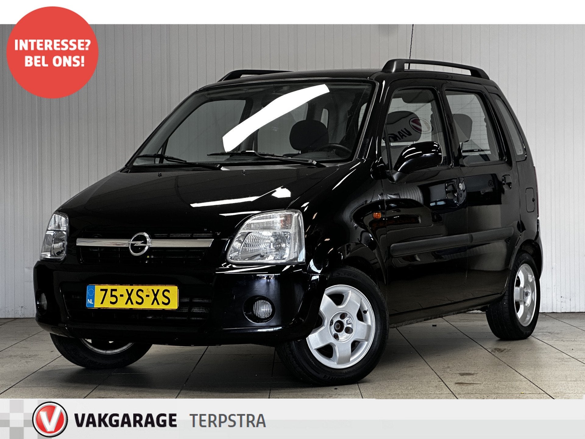 Opel Agila 1.2-16V Temptation/ 5-Drs/ Trekhaak/ Airco/ C.V., Auto's, Stof, Zwart, 4 cilinders, 82 pk