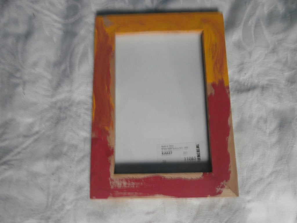 lijst hout houten wissellijst Ikea vrolijke kleur 8,5 x 13,5, 8 cm, 13 cm, Ophalen of Verzenden, Zo goed als nieuw
