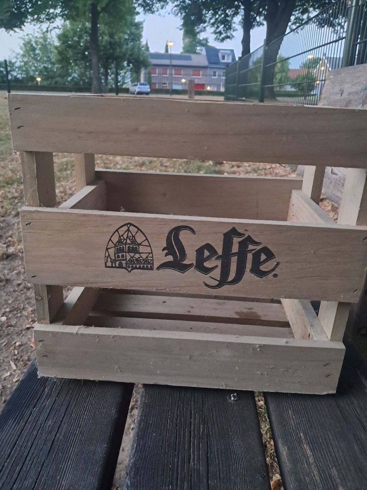 Leffe houten krat - decoratief en praktisch, Gebruikt, Minder dan 35 cm, Minder dan 50 cm, Ophalen of Verzenden