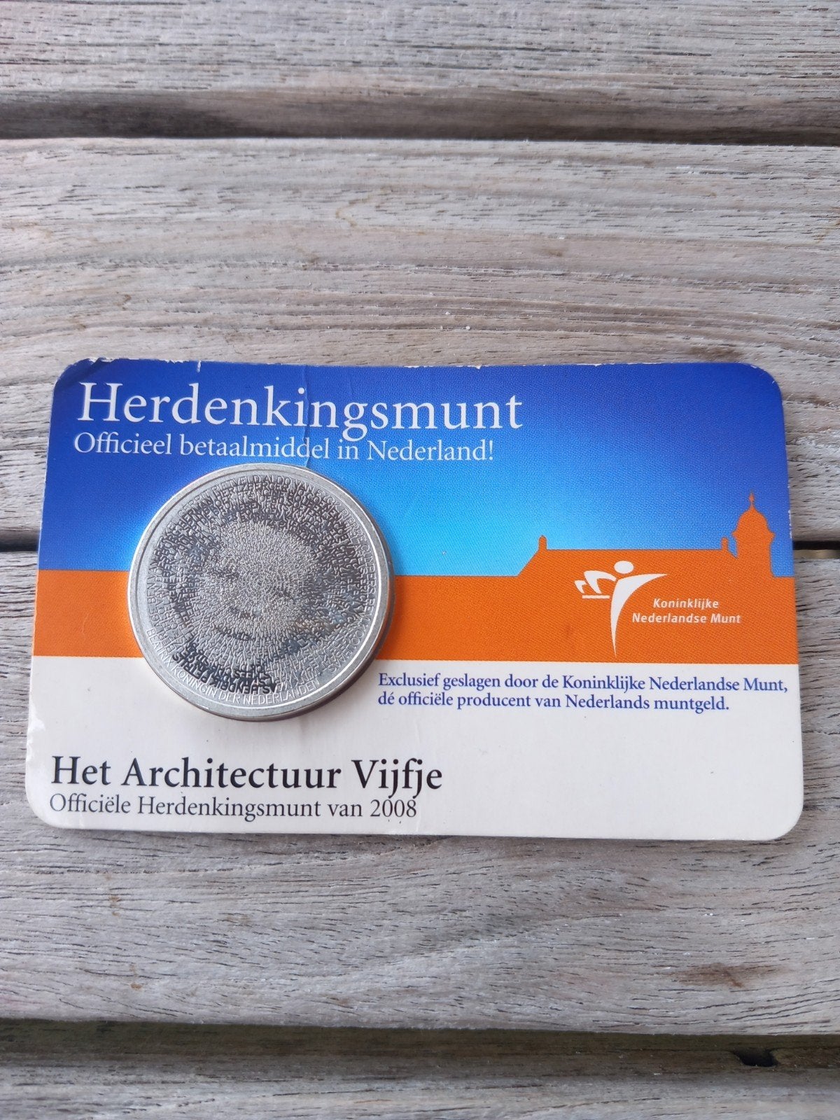 Herdenkingsmunt het architectuur Vijfje, Ophalen of Verzenden, Koningin Beatrix, Euro's