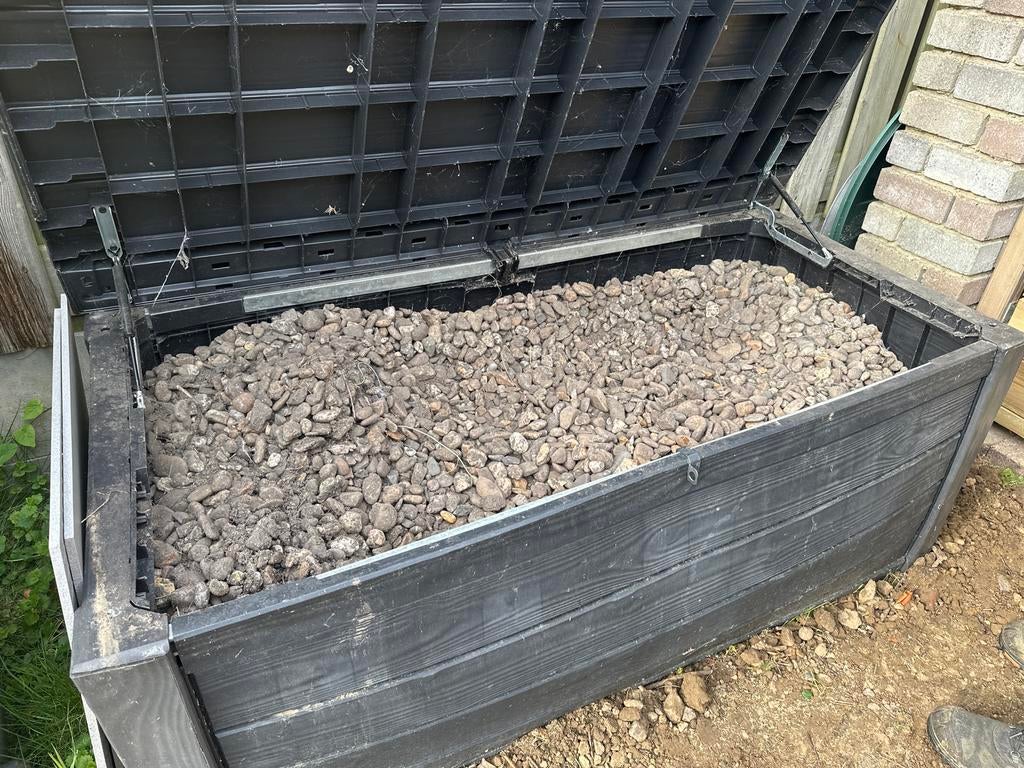 Gratis af te halen kiezelstenen voor tuin of decoratie, Ophalen, Gebruikt, Grijs, Grind