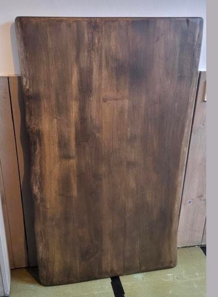Mooi tafelblad van acaciahout 4.5 cm dik 130x80, Ophalen, Rechthoekig, 50 tot 100 cm