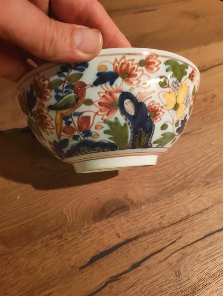 Makkumer Aardewerk Kom met Handgeschilderde Decoratie, Antiek en Kunst, Antiek | Keramiek en Aardewerk, Ophalen of Verzenden